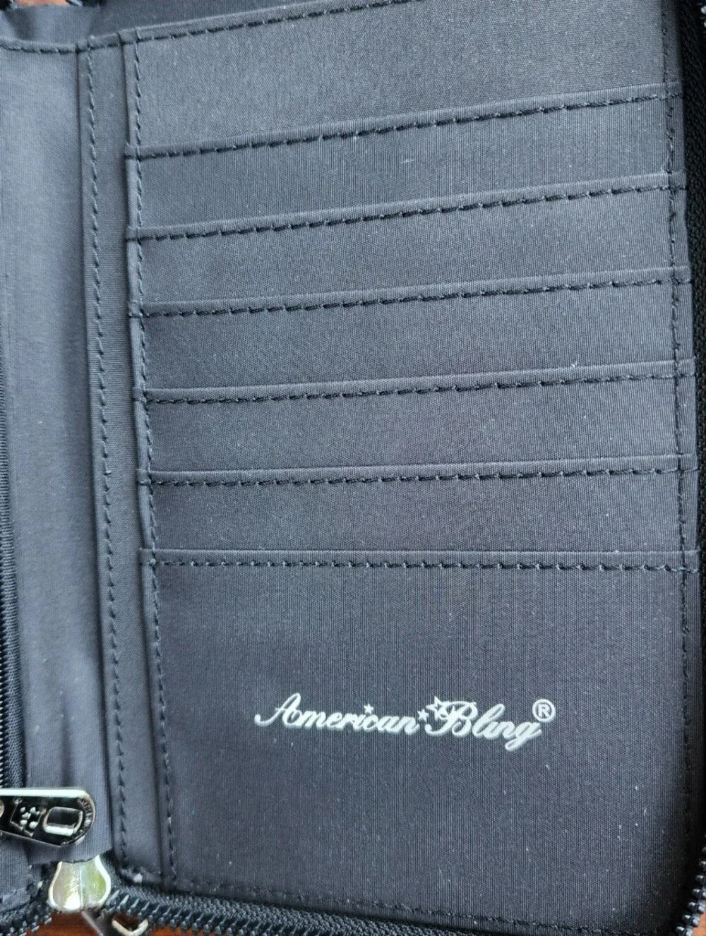 NWOT American Bling Montana West Aztec Embroidered Crossbody Wallet Purse Black